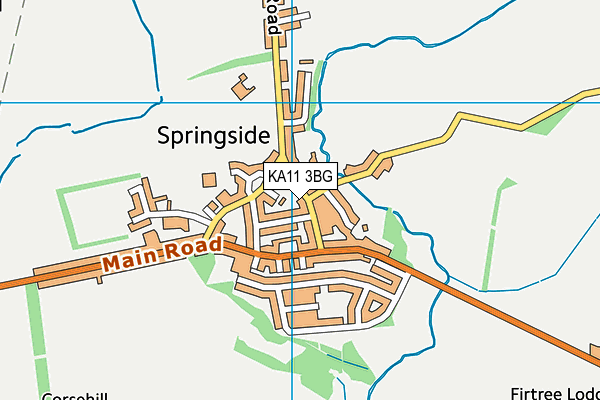 KA11 3BG map - OS VectorMap District (Ordnance Survey)