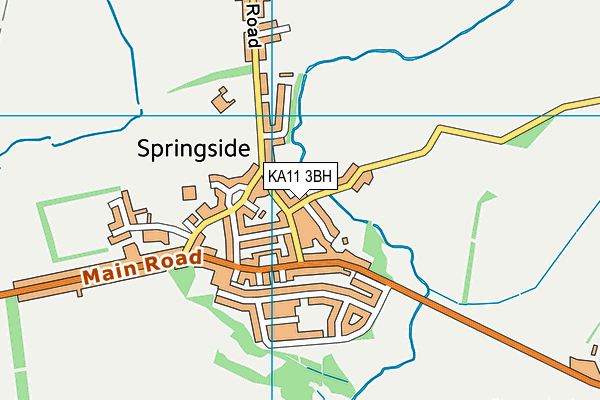 KA11 3BH map - OS VectorMap District (Ordnance Survey)