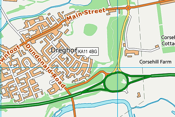 KA11 4BG map - OS VectorMap District (Ordnance Survey)