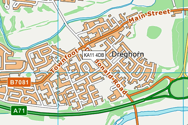 KA11 4DB map - OS VectorMap District (Ordnance Survey)