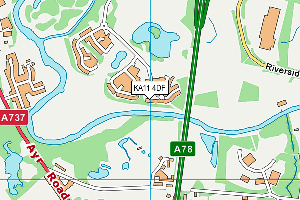 KA11 4DF map - OS VectorMap District (Ordnance Survey)