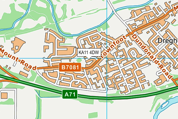 KA11 4DW map - OS VectorMap District (Ordnance Survey)