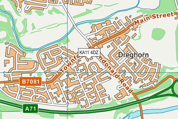 KA11 4DZ map - OS VectorMap District (Ordnance Survey)