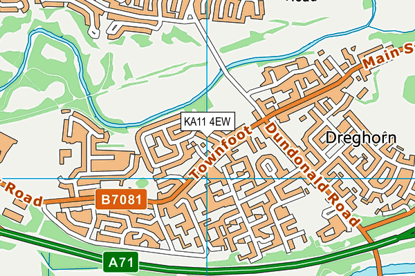 KA11 4EW map - OS VectorMap District (Ordnance Survey)