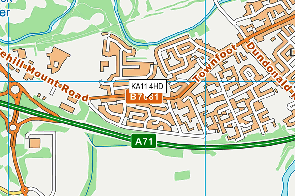 KA11 4HD map - OS VectorMap District (Ordnance Survey)