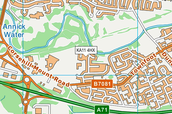 KA11 4HX map - OS VectorMap District (Ordnance Survey)