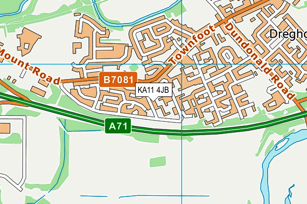 KA11 4JB map - OS VectorMap District (Ordnance Survey)