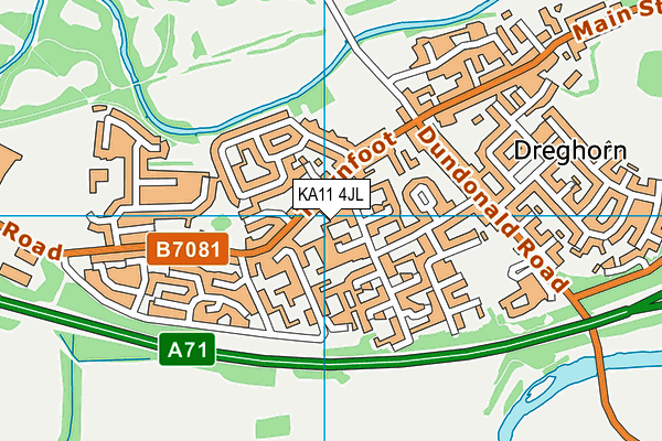 KA11 4JL map - OS VectorMap District (Ordnance Survey)