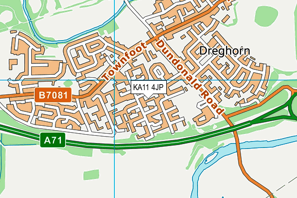 KA11 4JP map - OS VectorMap District (Ordnance Survey)