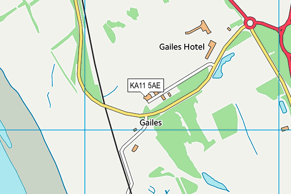 KA11 5AE map - OS VectorMap District (Ordnance Survey)