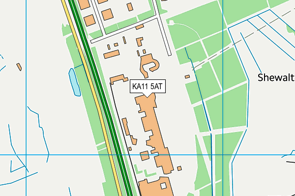 KA11 5AT map - OS VectorMap District (Ordnance Survey)