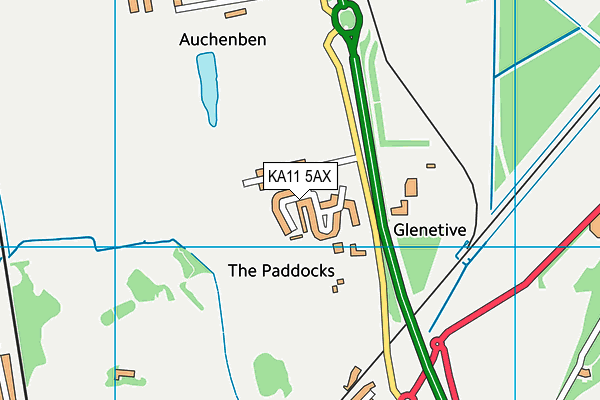 KA11 5AX map - OS VectorMap District (Ordnance Survey)