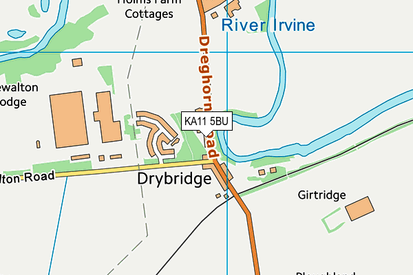 KA11 5BU map - OS VectorMap District (Ordnance Survey)