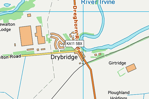 KA11 5BX map - OS VectorMap District (Ordnance Survey)