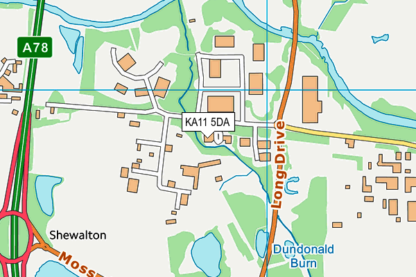 KA11 5DA map - OS VectorMap District (Ordnance Survey)