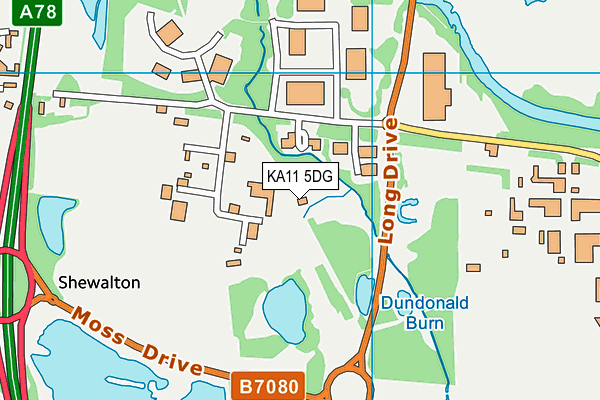 KA11 5DG map - OS VectorMap District (Ordnance Survey)