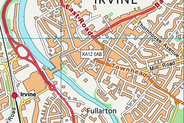 KA12 0AB map - OS VectorMap District (Ordnance Survey)