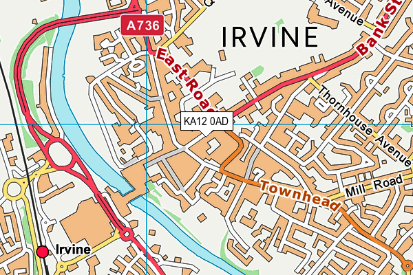 KA12 0AD map - OS VectorMap District (Ordnance Survey)