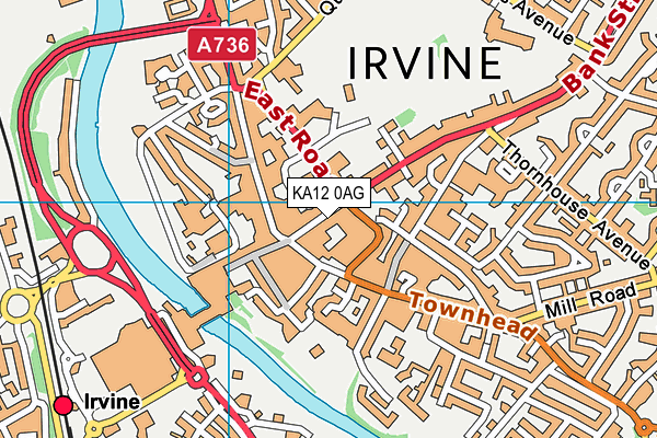 KA12 0AG map - OS VectorMap District (Ordnance Survey)