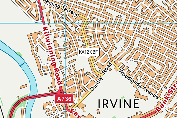 KA12 0BF map - OS VectorMap District (Ordnance Survey)