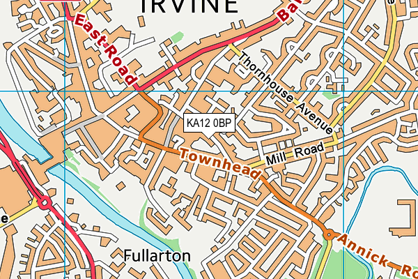 KA12 0BP map - OS VectorMap District (Ordnance Survey)