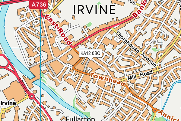 KA12 0BQ map - OS VectorMap District (Ordnance Survey)