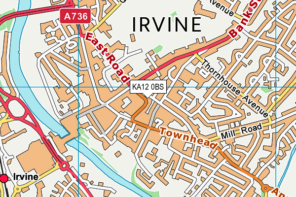 KA12 0BS map - OS VectorMap District (Ordnance Survey)