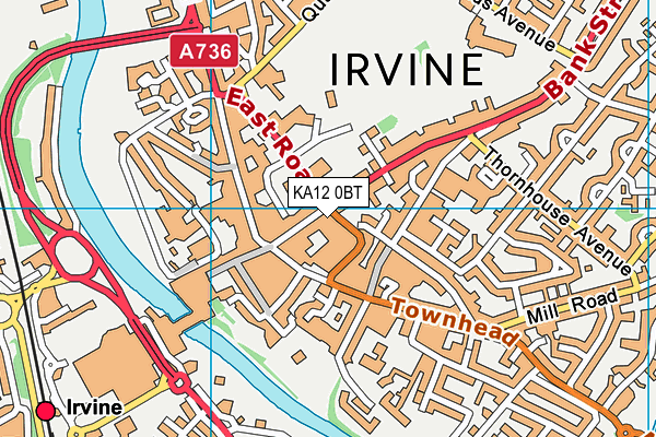 KA12 0BT map - OS VectorMap District (Ordnance Survey)