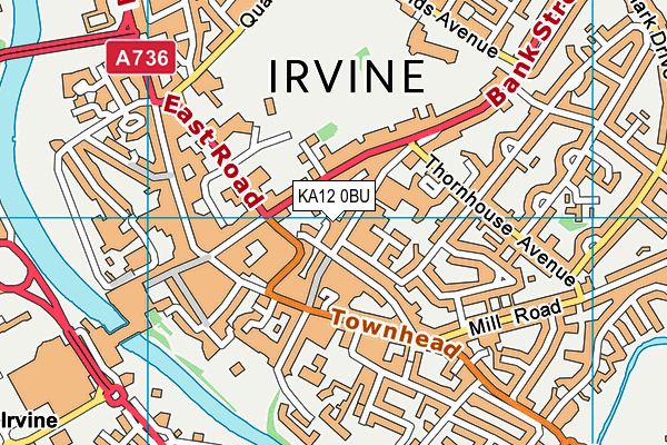 KA12 0BU map - OS VectorMap District (Ordnance Survey)