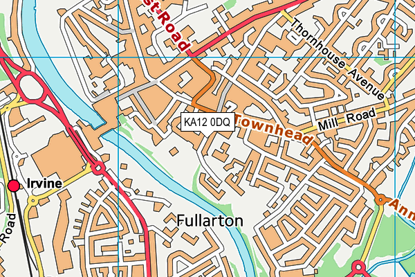 KA12 0DQ map - OS VectorMap District (Ordnance Survey)