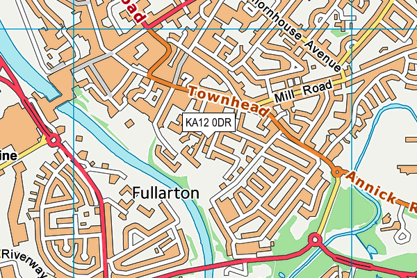 KA12 0DR map - OS VectorMap District (Ordnance Survey)