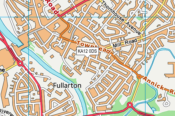 KA12 0DS map - OS VectorMap District (Ordnance Survey)