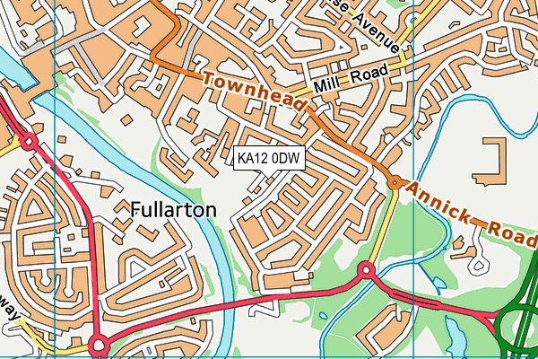 KA12 0DW map - OS VectorMap District (Ordnance Survey)