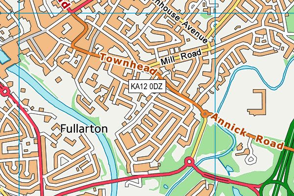 KA12 0DZ map - OS VectorMap District (Ordnance Survey)