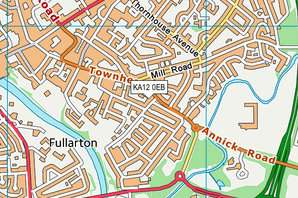 KA12 0EB map - OS VectorMap District (Ordnance Survey)