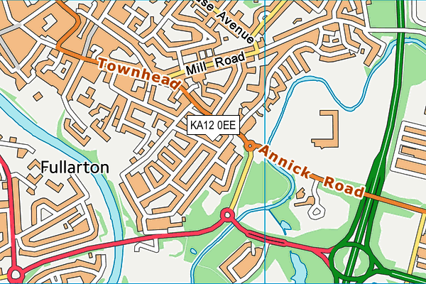 KA12 0EE map - OS VectorMap District (Ordnance Survey)