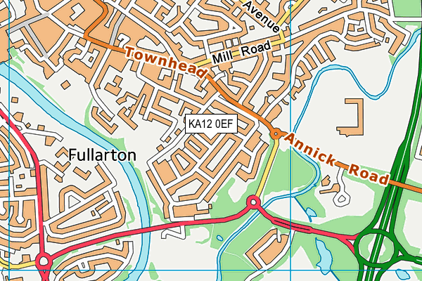 KA12 0EF map - OS VectorMap District (Ordnance Survey)