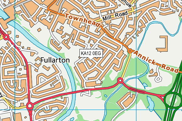 KA12 0EG map - OS VectorMap District (Ordnance Survey)