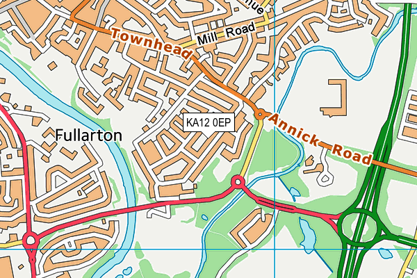 KA12 0EP map - OS VectorMap District (Ordnance Survey)