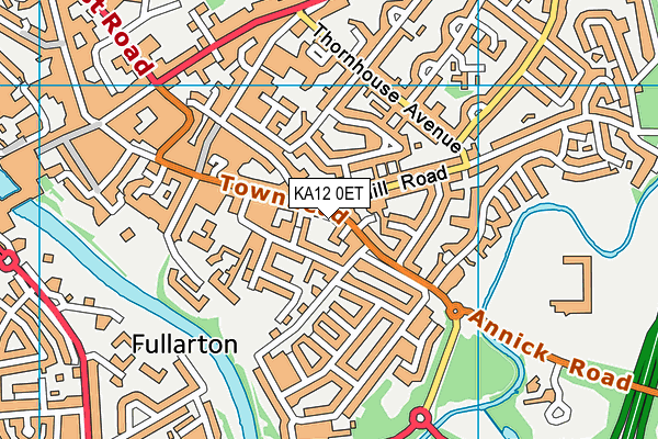 KA12 0ET map - OS VectorMap District (Ordnance Survey)