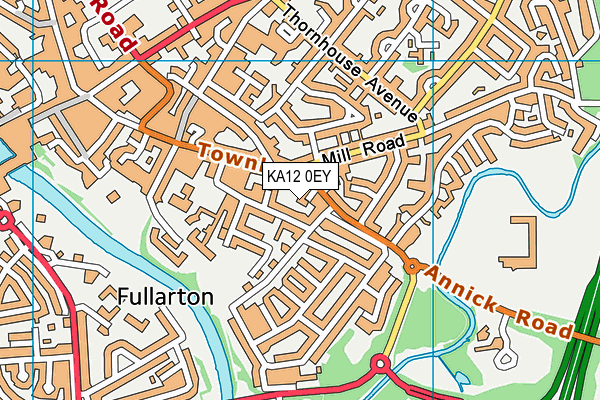 KA12 0EY map - OS VectorMap District (Ordnance Survey)