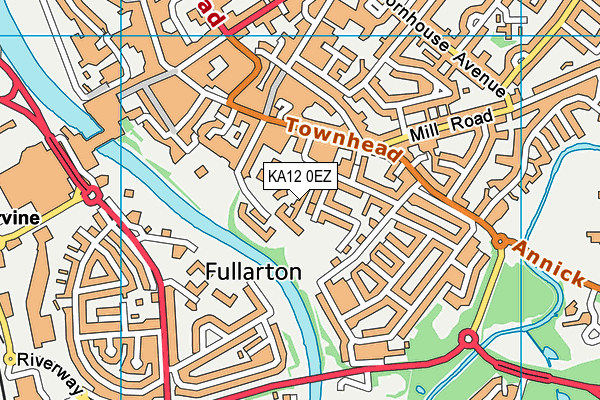 KA12 0EZ map - OS VectorMap District (Ordnance Survey)