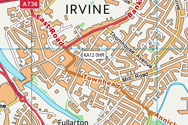 KA12 0HR map - OS VectorMap District (Ordnance Survey)