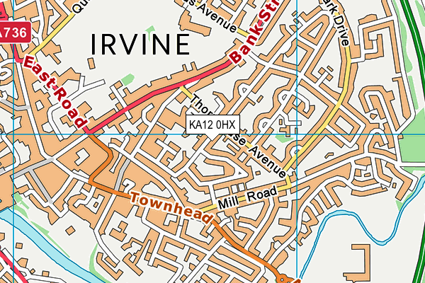 KA12 0HX map - OS VectorMap District (Ordnance Survey)