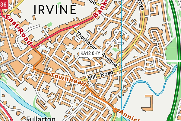 KA12 0HY map - OS VectorMap District (Ordnance Survey)