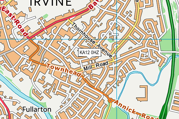KA12 0HZ map - OS VectorMap District (Ordnance Survey)
