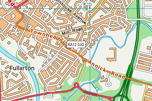 KA12 0JG map - OS VectorMap District (Ordnance Survey)