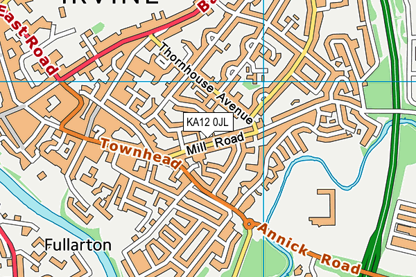 KA12 0JL map - OS VectorMap District (Ordnance Survey)