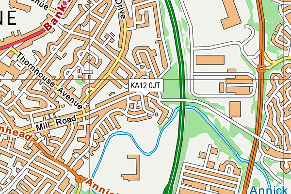 KA12 0JT map - OS VectorMap District (Ordnance Survey)