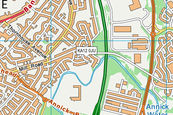 KA12 0JU map - OS VectorMap District (Ordnance Survey)